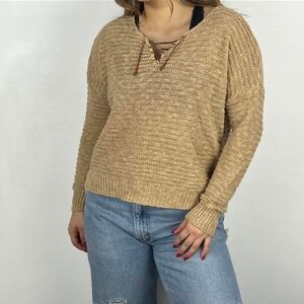 Lauren Ralph Lauren Beige Cable Knit Sweater‎